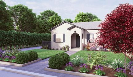 Front yard landscape design example 5